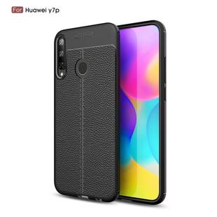 For Huawei Y7p Litchi Texture TPU Shockproof Case(Black)