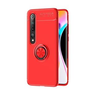 For Xiaomi Mi 10 / 10 Pro Metal Ring Holder 360 Degree Rotating TPU Case(Red+Red)