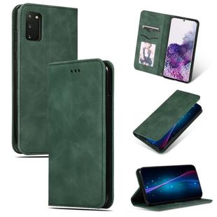 For Galaxy S20 Retro Skin Feel Business Magnetic Horizontal Flip Leather Case(Army Green)