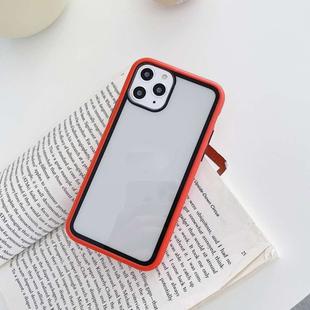 For iPhone 11 Pro Rainbow Skin Feeling TPU + PC Protective Case(Red+Black)