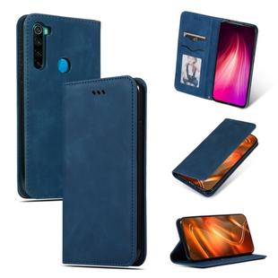 For Xiaomi Redmi Note 8T Retro Skin Feel Business Magnetic Horizontal Flip Leather Case(Navy Blue)