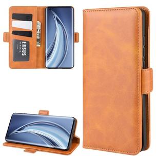 For Xiaomi Mi 10 Dual-side Magnetic Buckle Horizontal Flip Leather Case with Holder & Card Slots & Wallet(Yellow)