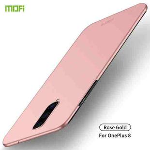For  OnePlus 8 MOFI Frosted PC Ultra-thin Hard Case(Rose gold)