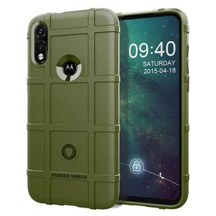 For Moto E7 Full Coverage Shockproof TPU Case(Army Green)