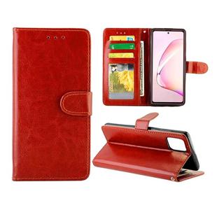 For Galaxy Note 10 Lite Crazy Horse Texture Leather Horizontal Flip Protective Case with Holder & Card Slots & Wallet & Photo Frame(Brown)