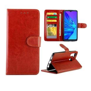 For OPPO Realme 5 Crazy Horse Texture Leather Horizontal Flip Protective Case with Holder & Card Slots & Wallet & Photo Frame(Brown)