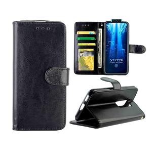 For Vivo V17 Pro Crazy Horse Texture Leather Horizontal Flip Protective Case with Holder & Card Slots & Wallet & Photo Frame(Black)