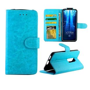 For Vivo V17 Pro Crazy Horse Texture Leather Horizontal Flip Protective Case with Holder & Card Slots & Wallet & Photo Frame(Baby Blue)