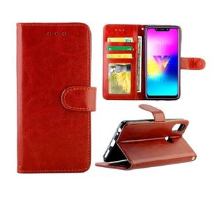 For LG W10 Crazy Horse Texture Leather Horizontal Flip Protective Case with Holder & Card Slots & Wallet & Photo Frame(Brown)