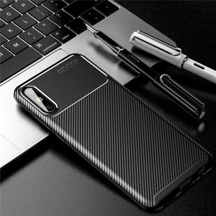 For Huawei Enjoy 10e Carbon Fiber Texture Shockproof TPU Case(Black)