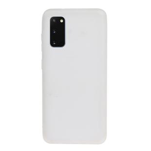 For Galaxy S20 Frosted Candy-Colored Ultra-thin TPU Phone Case(White)