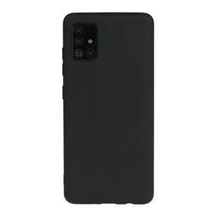 For Galaxy A71 Frosted Candy-Colored Ultra-thin TPU Phone Case(Black)