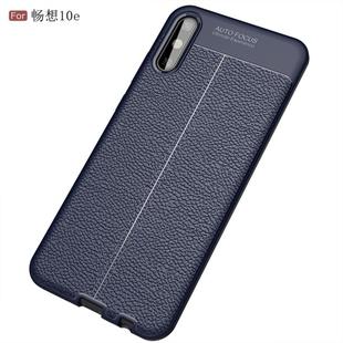 For Huawei Enjoy 10e Litchi Texture TPU Shockproof Case(Navy Blue)