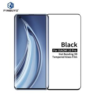 For Xiaomi Mi 10 Pro PINWUYO 9H 3D Hot Bending Tempered Glass Film(Black)