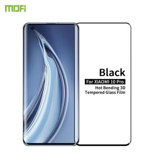 For Xiaomi Mi 10 Pro MOFI 9H 3D Explosion Proof Thermal Bending Full Screen Covered With Tempered Glass Film(Black)