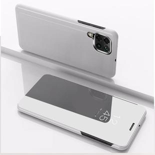 For Huawei P40 Lite/Nova 7i Plated Mirror Horizontal Flip Leather Case with Holder(Silver)