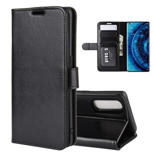 For OPPO Find X2 R64 Texture Single Horizontal Flip PU Leather Protective Case with Holder & Card Slots & Wallet& Photo Frame(Black)