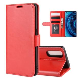 For OPPO Find X2 R64 Texture Single Horizontal Flip PU Leather Protective Case with Holder & Card Slots & Wallet& Photo Frame(Red)