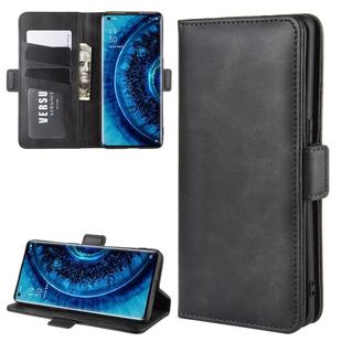 For OPPO Find X2 Dual-side Magnetic Buckle Horizontal Flip Leather Case with Holder & Card Slots & Wallet(Black)