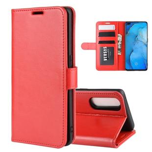 For OPPO RENO 3 PRO R64 Texture Single Horizontal Flip Protective Case with Holder & Card Slots & Wallet& Photo Frame(Red)