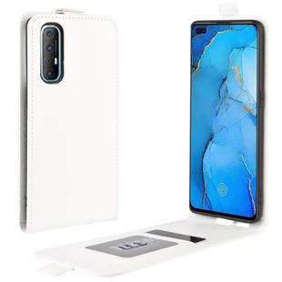 For OPPO Reno 3 Pro R64 Texture Single Vertical Flip Leather Protective Case with Card Slots & Photo Frame(White)