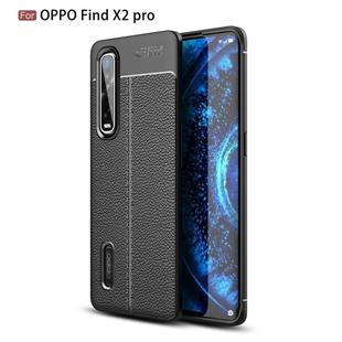For OPPO Find X2 Pro Litchi Texture TPU Shockproof Case(Black)