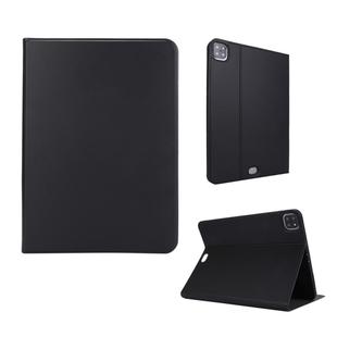 For iPad Pro 11 inch (2020) Voltage Plain Weave Stretch Leather + TPU Bracket Protective Holster With Sleep Function(Black)