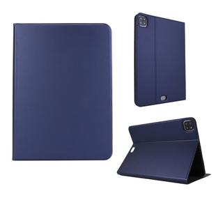 For iPad Pro 11 inch (2020) Voltage Plain Weave Stretch Leather + TPU Bracket Protective Holster With Sleep Function(Dark Blue)