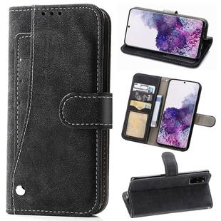 For Galaxy S20 Plus Rotary Card Matte PU Leather Case with Card Slots & Photo Frame & Holder(Black)