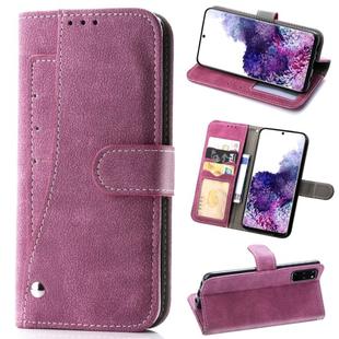 For Galaxy S20 Plus Rotary Card Matte PU Leather Case with Card Slots & Photo Frame & Holder(Magenta)