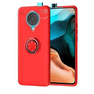 For Xiaomi Redmi K30 Pro Metal Ring Holder 360 Degree Rotating TPU Case(Red+Red)