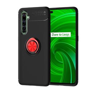 For OPPO Realme X50 Pro 5G Metal Ring Holder 360 Degree Rotating TPU Case(Black+Red)