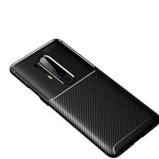 For One Plus 8 Pro Carbon Fiber Texture Shockproof TPU Case(Black)