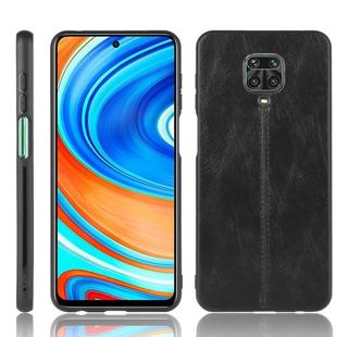 For Xiaomi Redmi Note 9 Pro / Note 9s / Note 9 Pro Max Shockproof Sewing Cow Pattern Skin PC + PU + TPU Case(Black)
