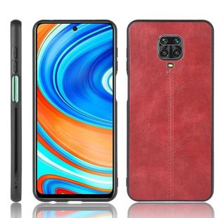 For Xiaomi Redmi Note 9 Pro / Note 9s / Note 9 Pro Max Shockproof Sewing Cow Pattern Skin PC + PU + TPU Case(Red)