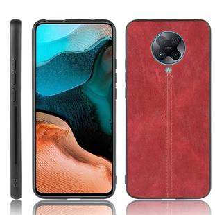 For Xiaomi Redmi K30 Pro Shockproof Sewing Cow Pattern Skin PC + PU + TPU Case(Red)