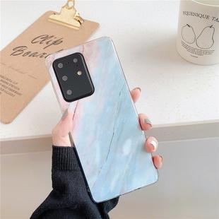 For Huawei P40 TPU Smooth Marbled IMD Mobile Phone Case(Blue F7)