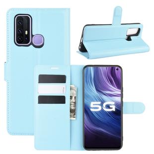 For vivo Z6 5G Litchi Texture Horizontal Flip Protective Case with Holder & Card Slots & Wallet(Blue)