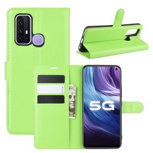 For vivo Z6 5G Litchi Texture Horizontal Flip Protective Case with Holder & Card Slots & Wallet(Green)