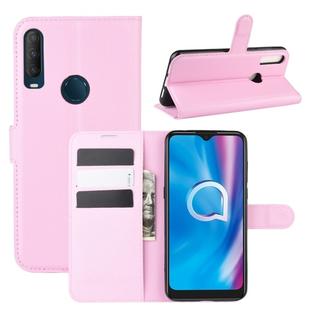 For alcatel 1S (2020) Litchi Texture Horizontal Flip Protective Case with Holder & Card Slots & Wallet(Pink)