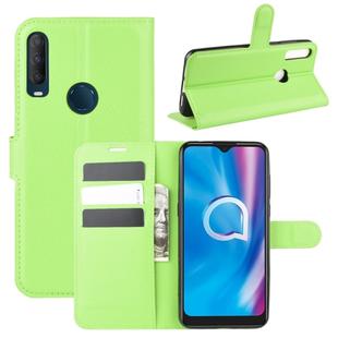 For alcatel 1S (2020) Litchi Texture Horizontal Flip Protective Case with Holder & Card Slots & Wallet(Green)