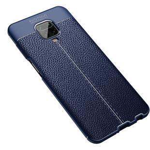 For Xiaomi Redmi Note 9 Pro Max Litchi Texture TPU Shockproof Case(Navy Blue)