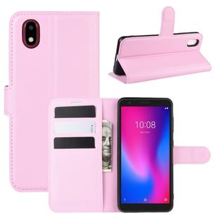 For ZTE Blade A3 2020 Litchi Texture Horizontal Flip Protective Case with Holder & Card Slots & Wallet(Pink)