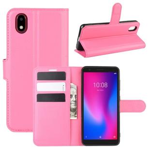 For ZTE Blade A3 2020 Litchi Texture Horizontal Flip Protective Case with Holder & Card Slots & Wallet(Rose red)