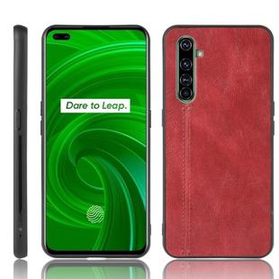 For Oppo Realme X50 Pro Shockproof Sewing Cow Pattern Skin PC + PU + TPU Case(Red)
