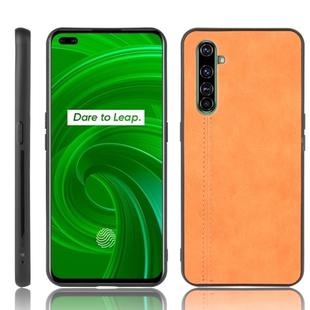 For Oppo Realme X50 Pro Shockproof Sewing Cow Pattern Skin PC + PU + TPU Case(Orange)