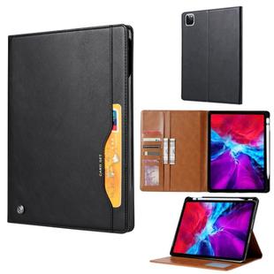 For iPad Pro 12.9 2022 / 2021 / 2020 Knead Skin Texture Horizontal Flip Leather Tablet Case(Black)