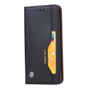 For Huawei P40 Knead Skin Texture Horizontal Flip Leather Case , with Photo Frame & Holder & Card Slots & Wallet(Black)