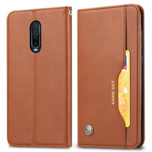 For Xiaomi Redmi K30 Knead Skin Texture Horizontal Flip Leather Case with Photo Frame & Holder & Card Slots & Wallet(Brown)