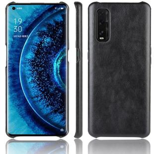 For Oppo Find X2 Shockproof Litchi Texture PC + PU Case(Black)